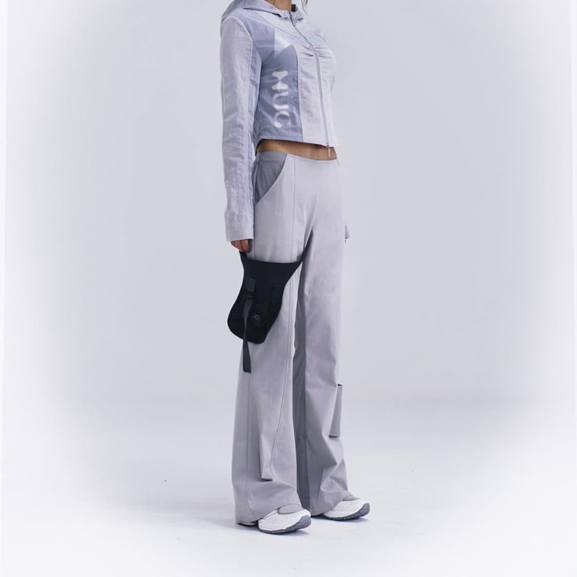 Garter belt wide pants Gray 상품이미지2