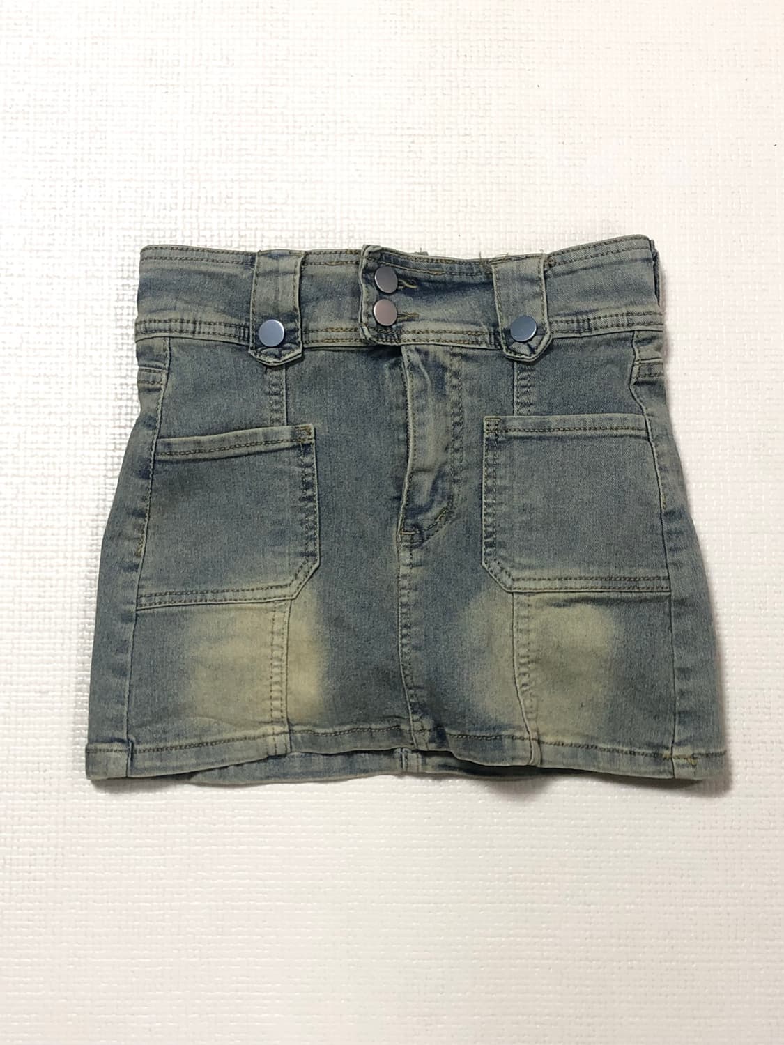 빈티지 데님 워싱 미니 스커트 상품이미지10