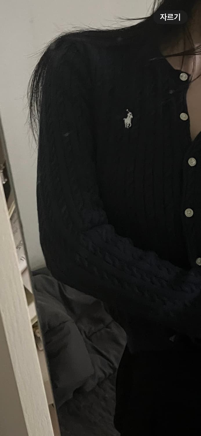 폴로걸즈가디건 네이비 xl 상품이미지2