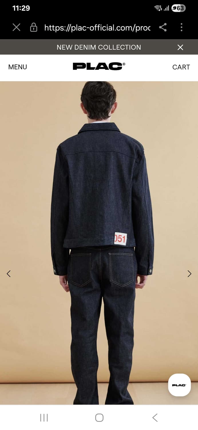 plac 051 플랙 데님 칸디아니 트러커 청자켓 상품이미지2