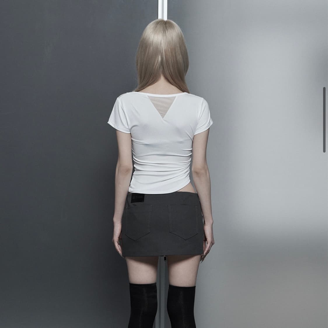 에트오소메 Modern Square Shirring Tee 상품이미지3