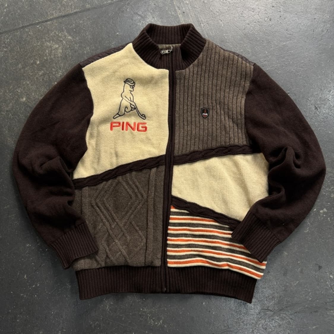 100 핑 방풍 니트 집업 상품이미지1