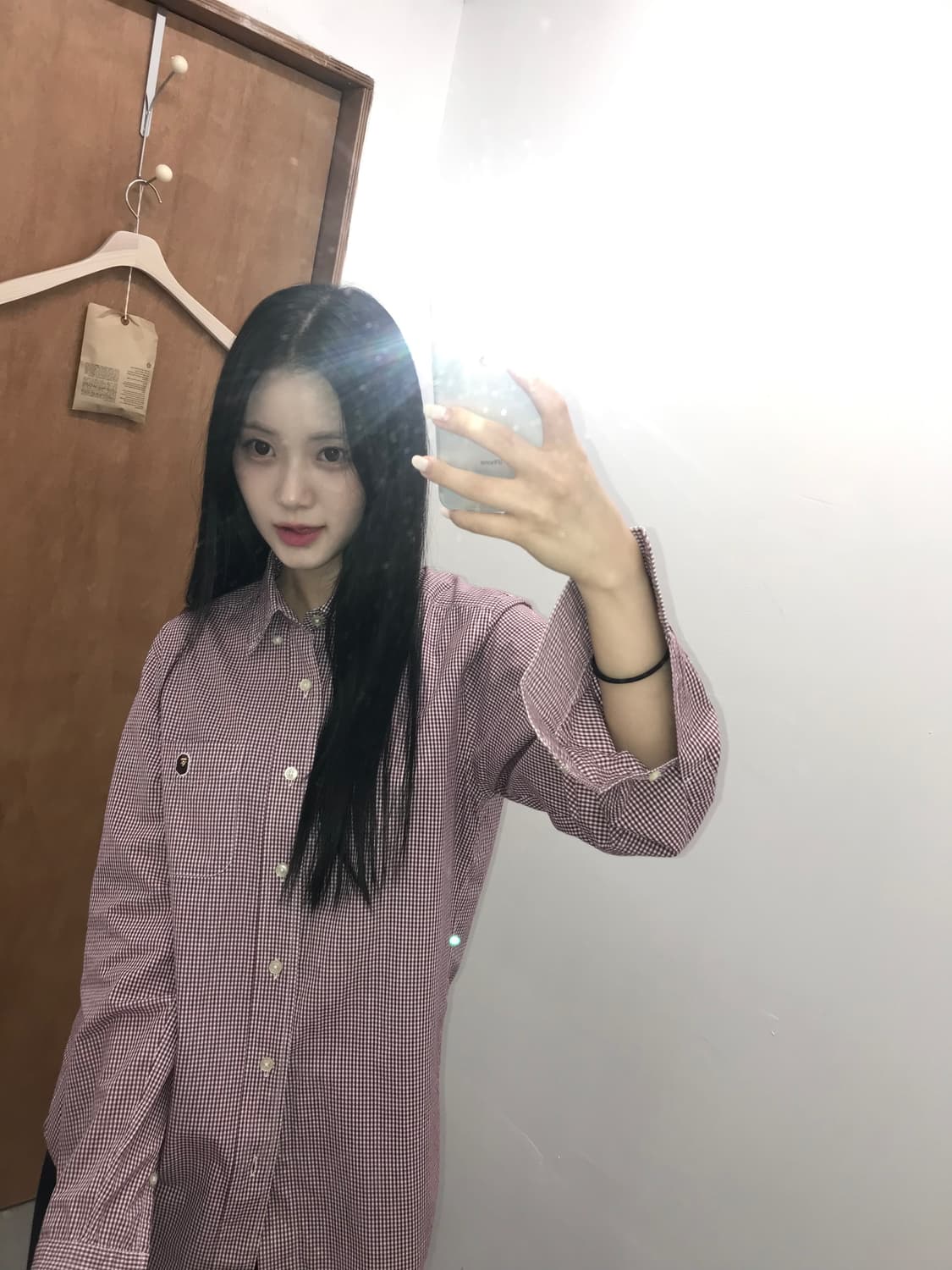 A BATHING APE Gingham Check Shirt 상품이미지1
