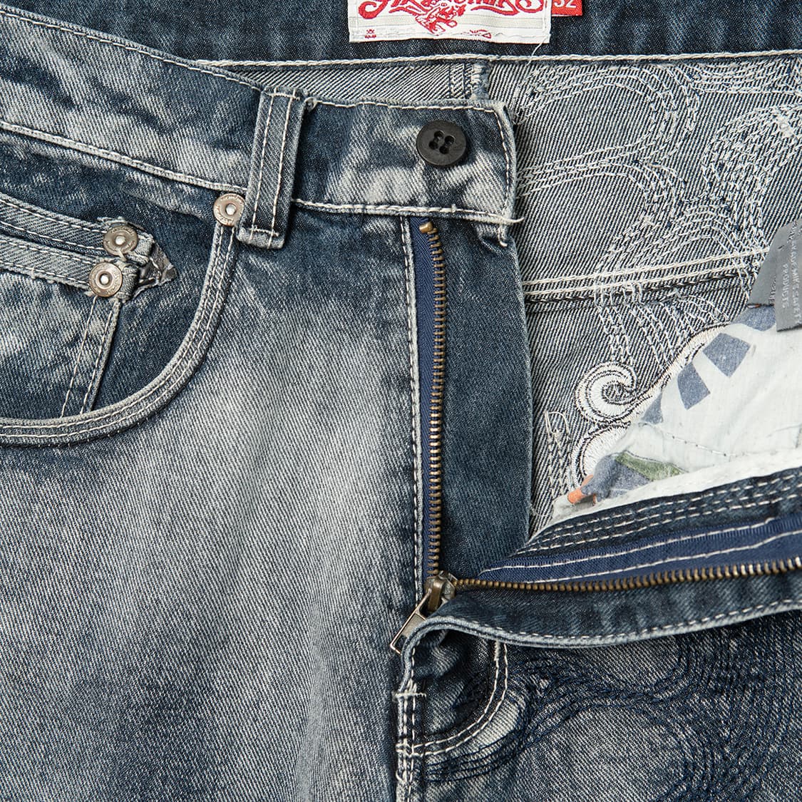 [31] 00s AKADEMIKS 아카데믹스 스티치 아트웍 데님팬츠  상품이미지3