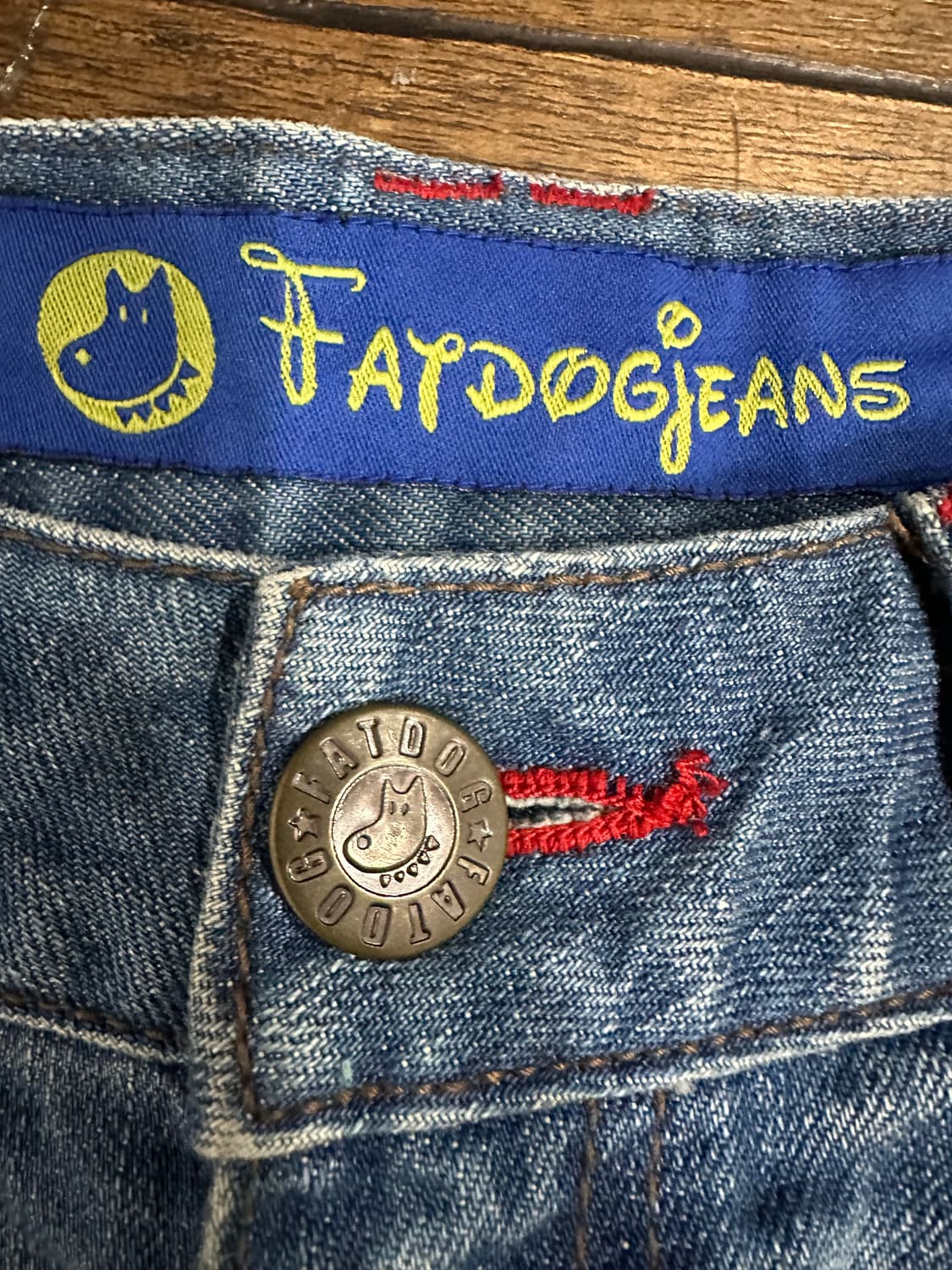 FATDOG JEANS Y2K 배색 워싱 데님 팬츠 실측27 상품이미지7