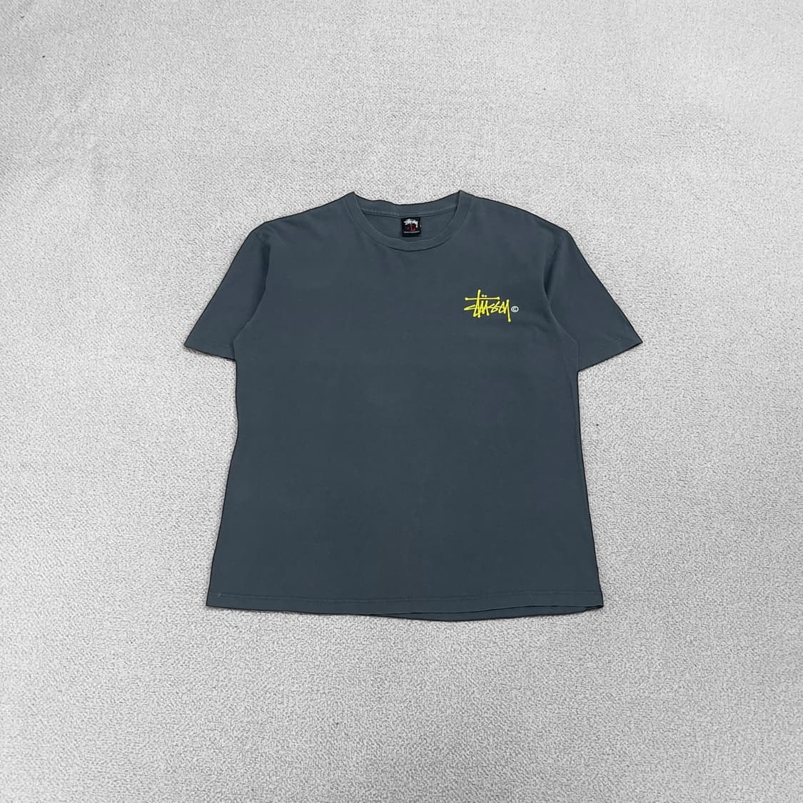 스투시 Stussy 00s 베이직 로고 반팔 티셔츠 피그먼트 그레이 상품이미지2