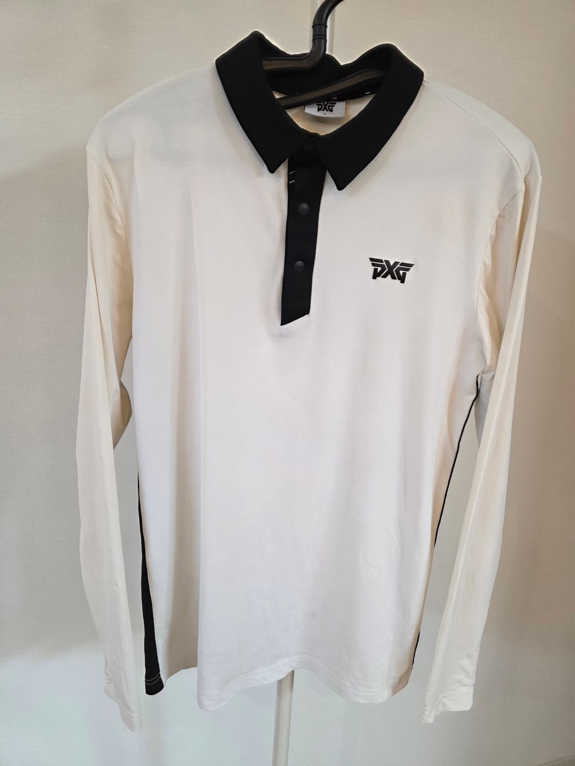 PXG 화이트/블랙 카라 골프티셔츠 M 상품이미지2