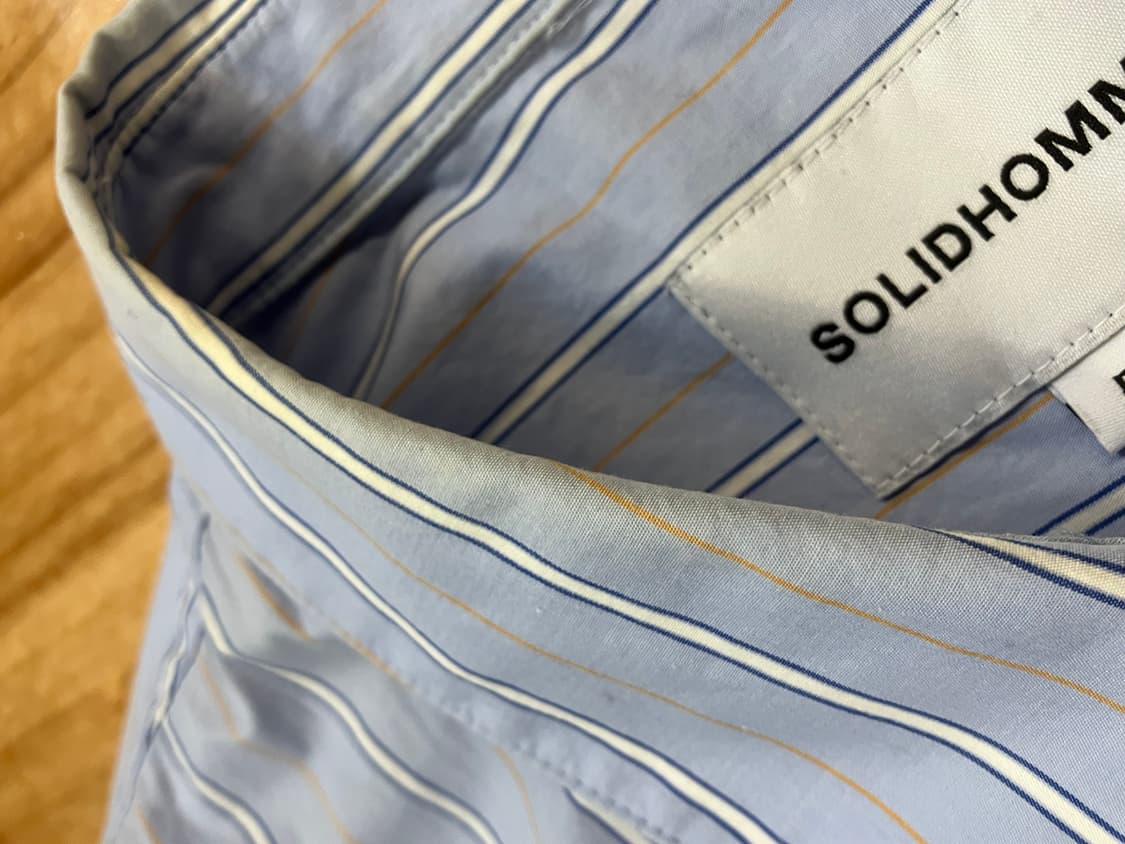 솔리드옴므 스트라이프 셔츠 블루 105 #csz2279 상품이미지7