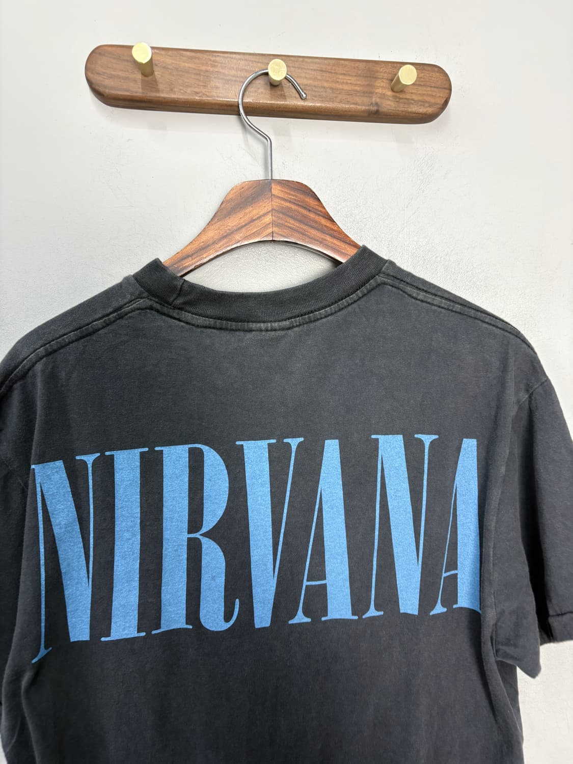 빈티지 너바나 아트워크 그래픽 블랙 반팔 A3776 상품이미지5