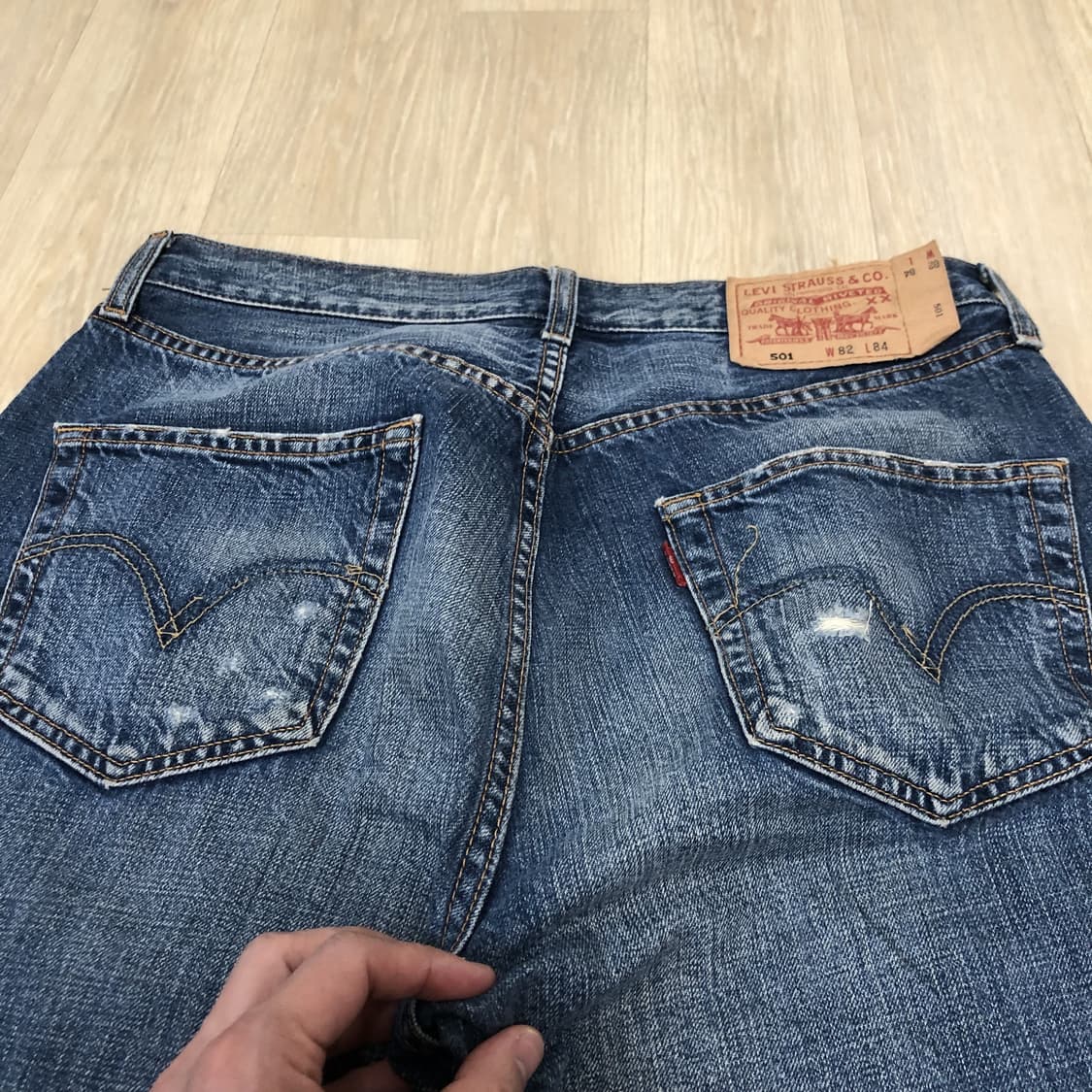 (31) 00's 리바이스 501 스트레이트진 04501 워시드 연청 데 상품이미지9