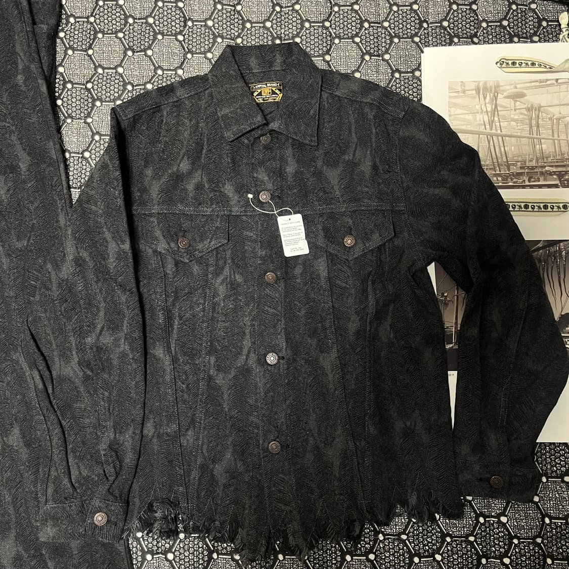 [3] 캐피탈 12온즈 맥파이 데님 3세대 자켓 블랙 상품이미지1