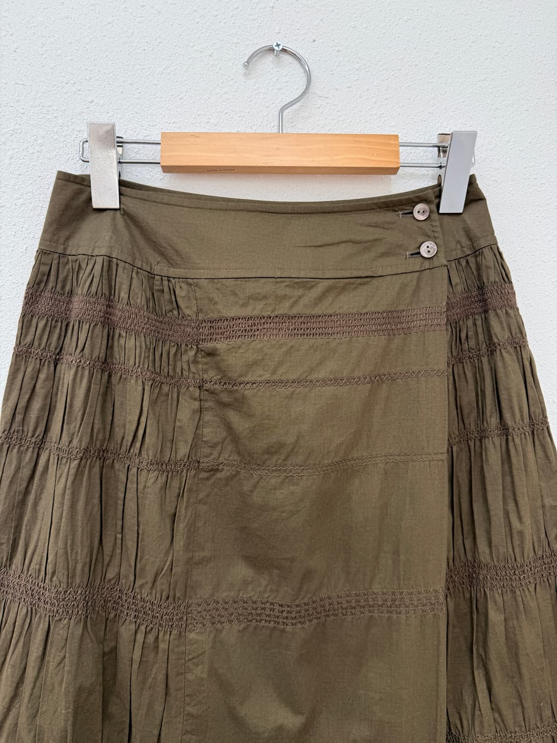 빈티지 Trussardi 브라운 미디 랩 스커트 상품이미지3
