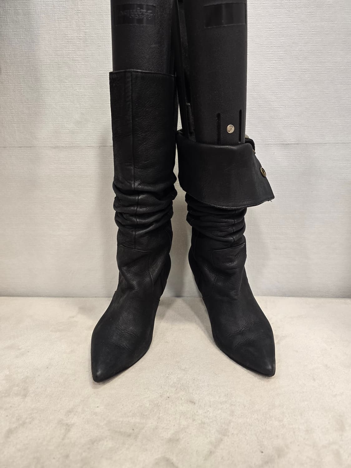 미소페 블랙 셔링 힐 부츠 230 상품이미지3