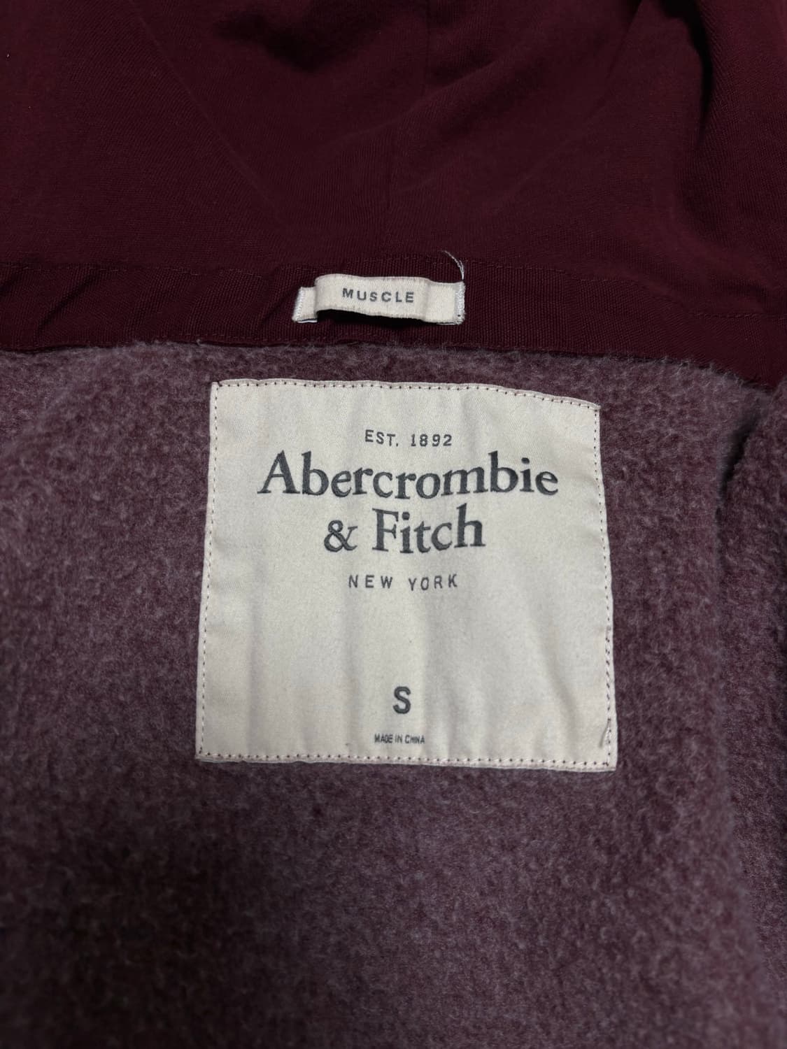 아베크롬비 후드집업 버건디s 상품이미지5