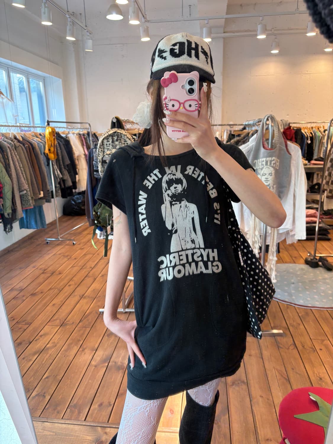 히스테릭글래머 반팔 후드 원피스 상품이미지4