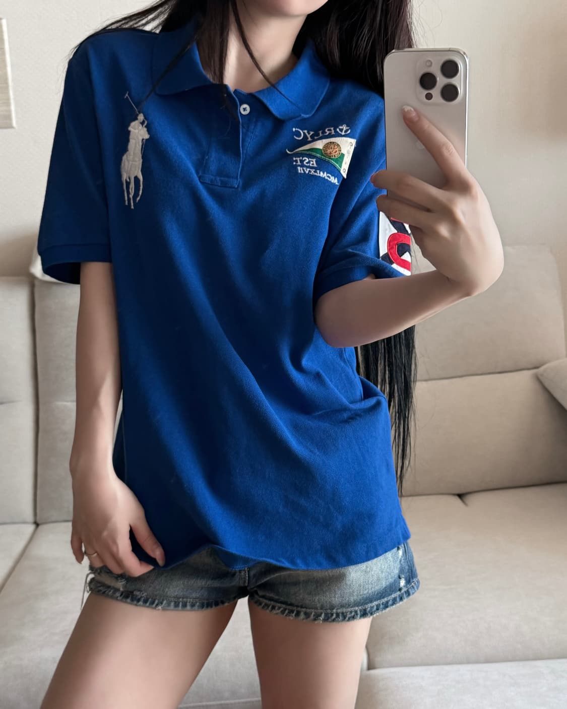 폴로 랄프로렌 빅포니 치프키프 RLYC pk 블루 반팔 상품이미지1