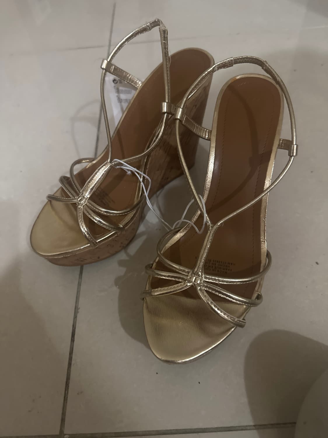 Y2K 골드 웨지힐 갸루 h&m 상품이미지3