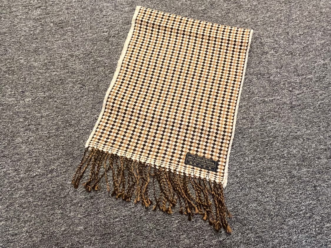 아네스베 100% 버진 울 체크 머플러/목도리 상품이미지1