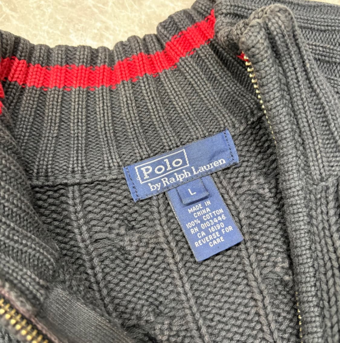 폴로 랄프 로렌 케이블 니트 집업 상품이미지4