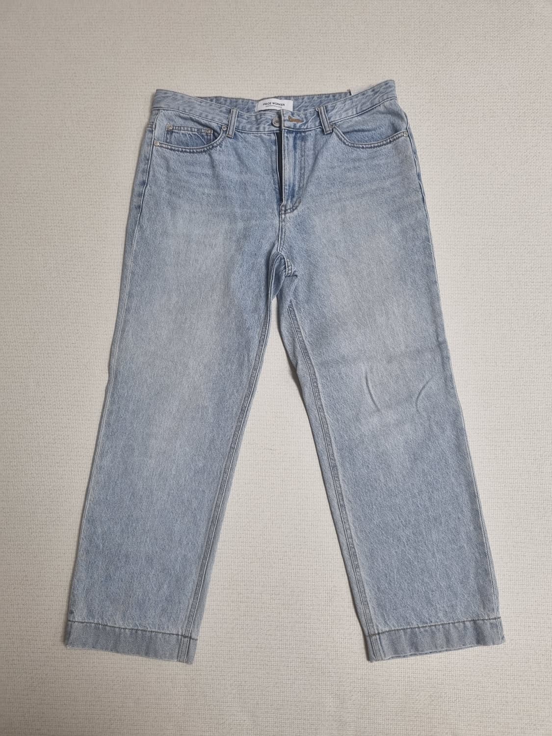 피스워커 9부 연청 데님 팬츠 32사이즈 상품이미지1