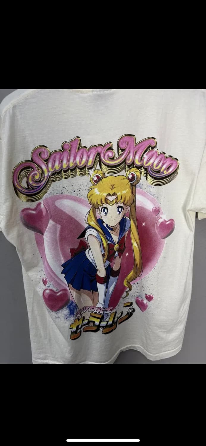 빈티지 달의요정 세일러문 그래픽 아이보리 반팔 H2516 상품이미지5