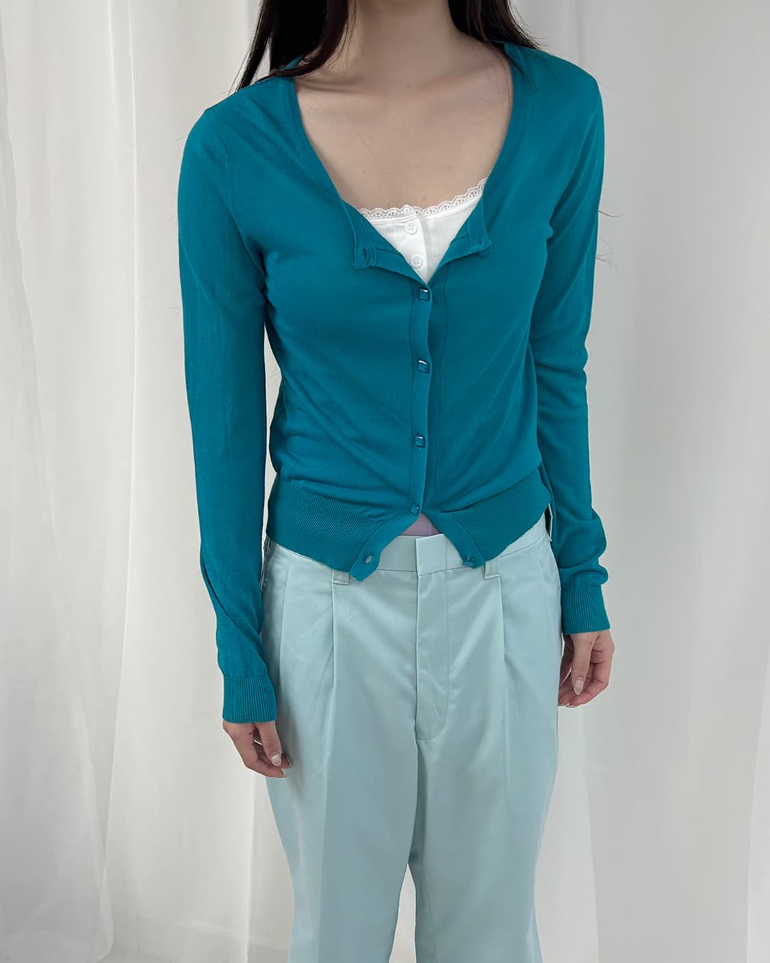 polar emerald diamond button-up cardigan 상품이미지1