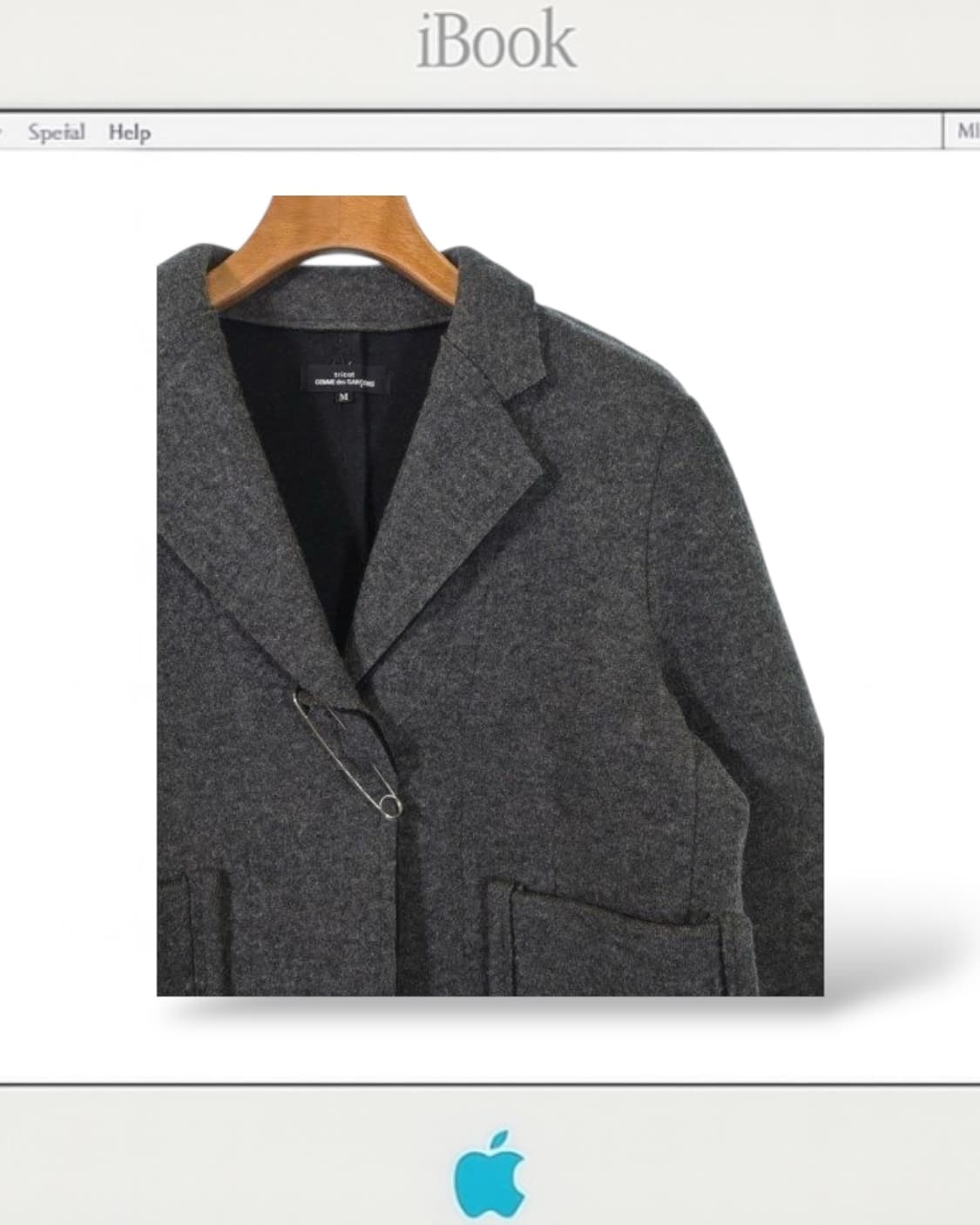 꼼데가르송 헤비울 숏 코트자켓 상품이미지3