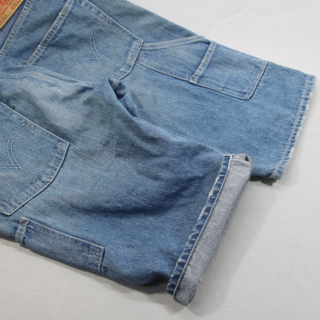 (착용컷) 리바이스 503 카펜터 데님 반바지 (34) 상품이미지10