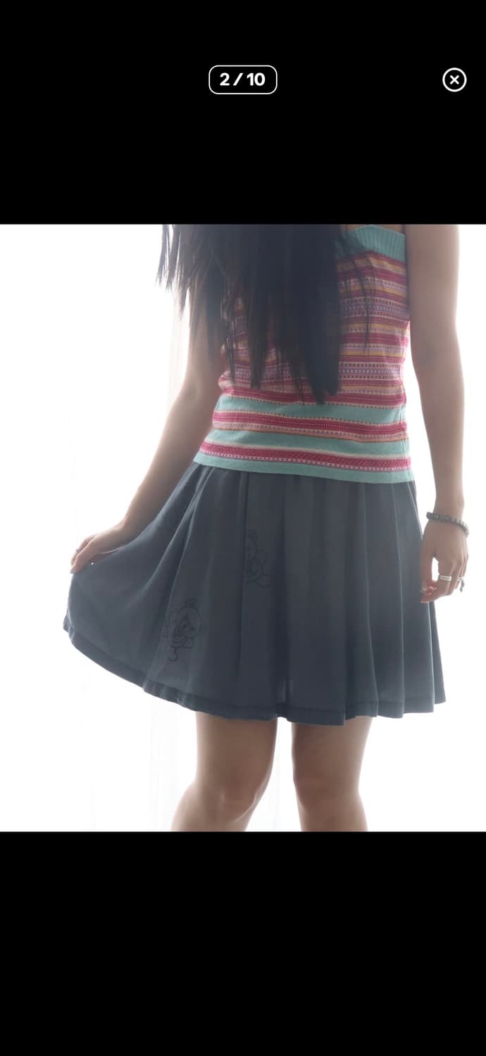 히스테릭 글래머 Blue Fuckbear Skirt 상품이미지2