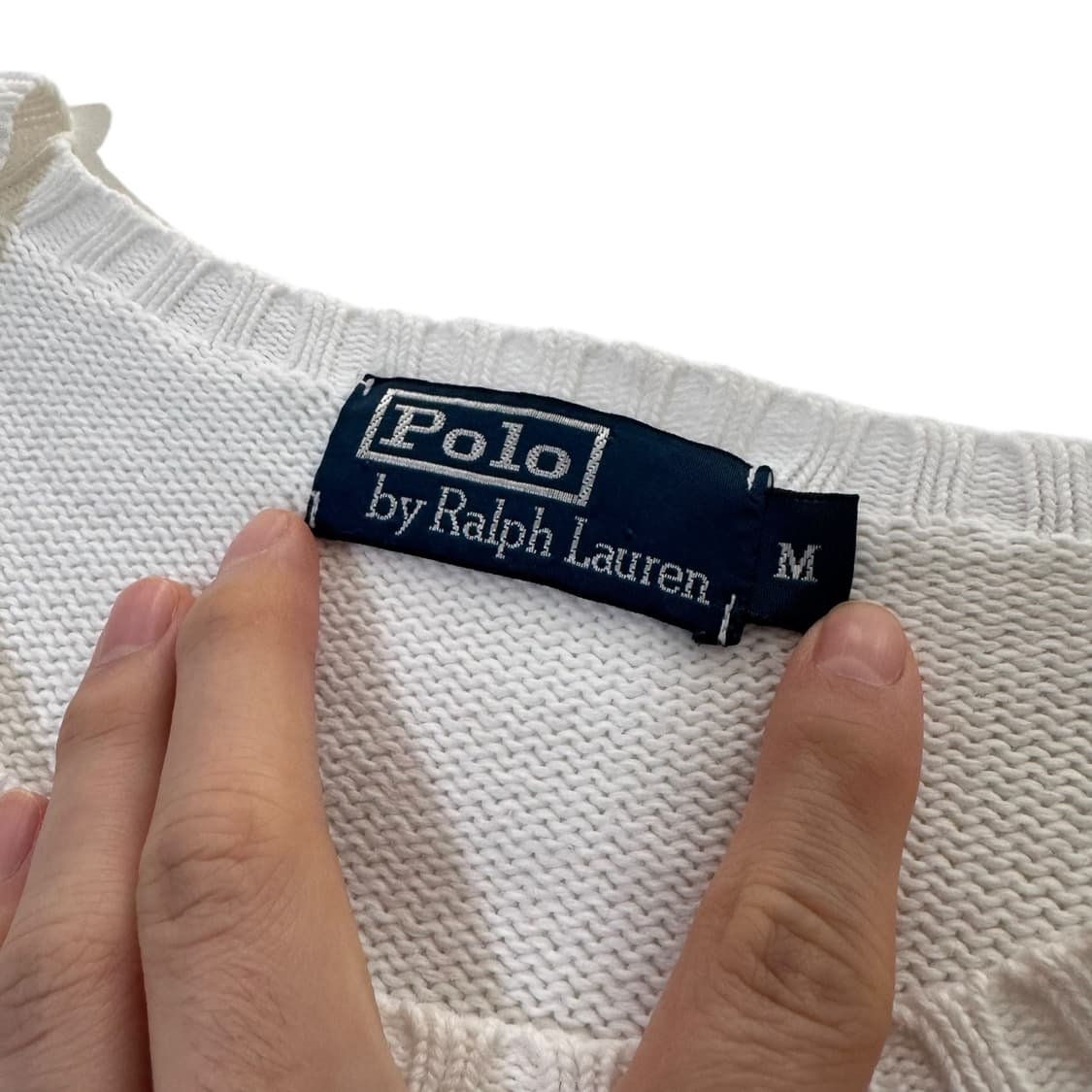 폴로 랄프로렌 화이트 면니트 상품이미지3