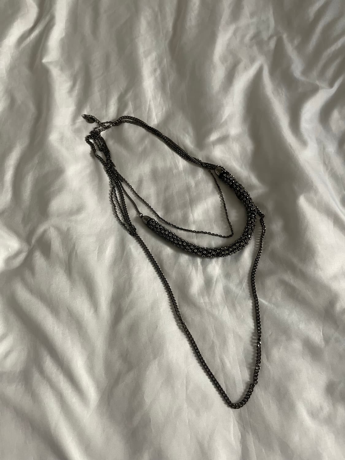 빈티지 큐빅 레이어드 목걸이 상품이미지2