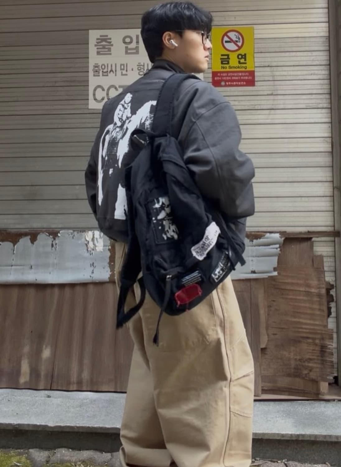 MJD) CANVAS 3D KNEE PANTS BEGE L사이즈 상품이미지3