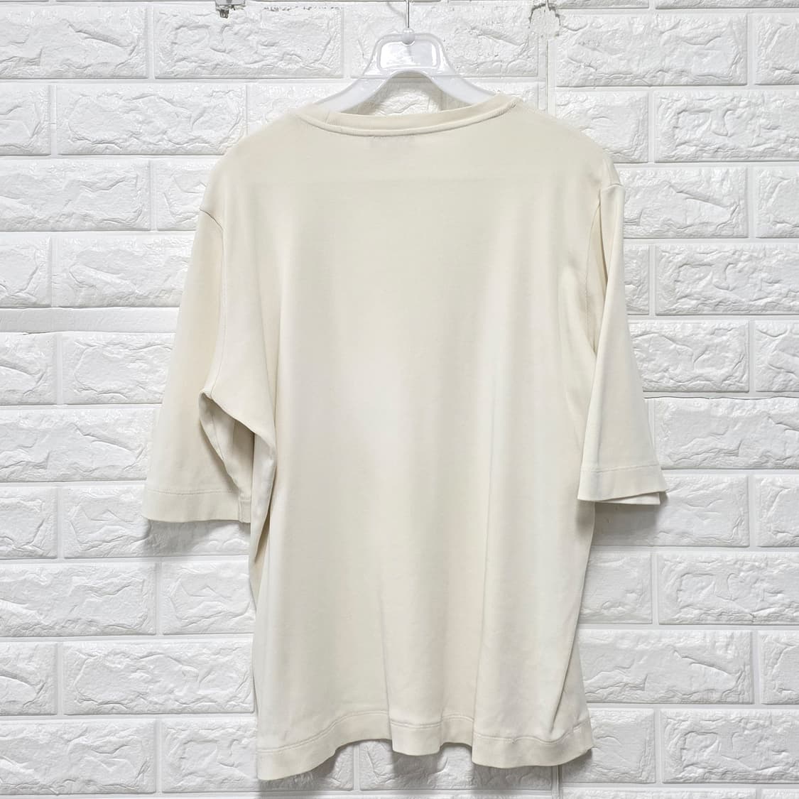 마시모두 띠 베이지 반팔 티셔츠 XL 상품이미지4