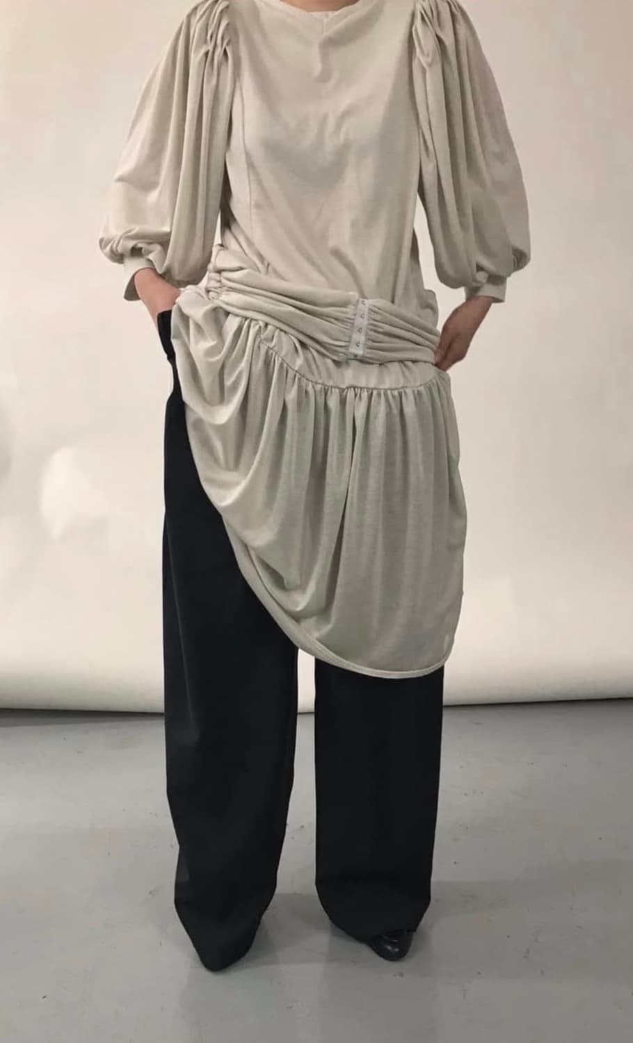 eonts 아르누보 드레스 _sage green 상품이미지2