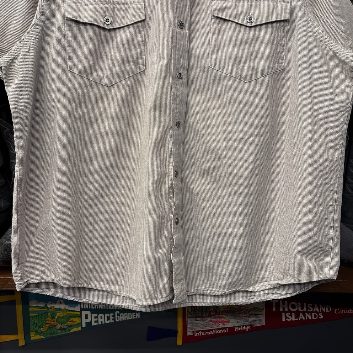 할리데이비슨 팻보이 엠브로이드 스트라이프 워크셔츠 N1155 상품이미지4