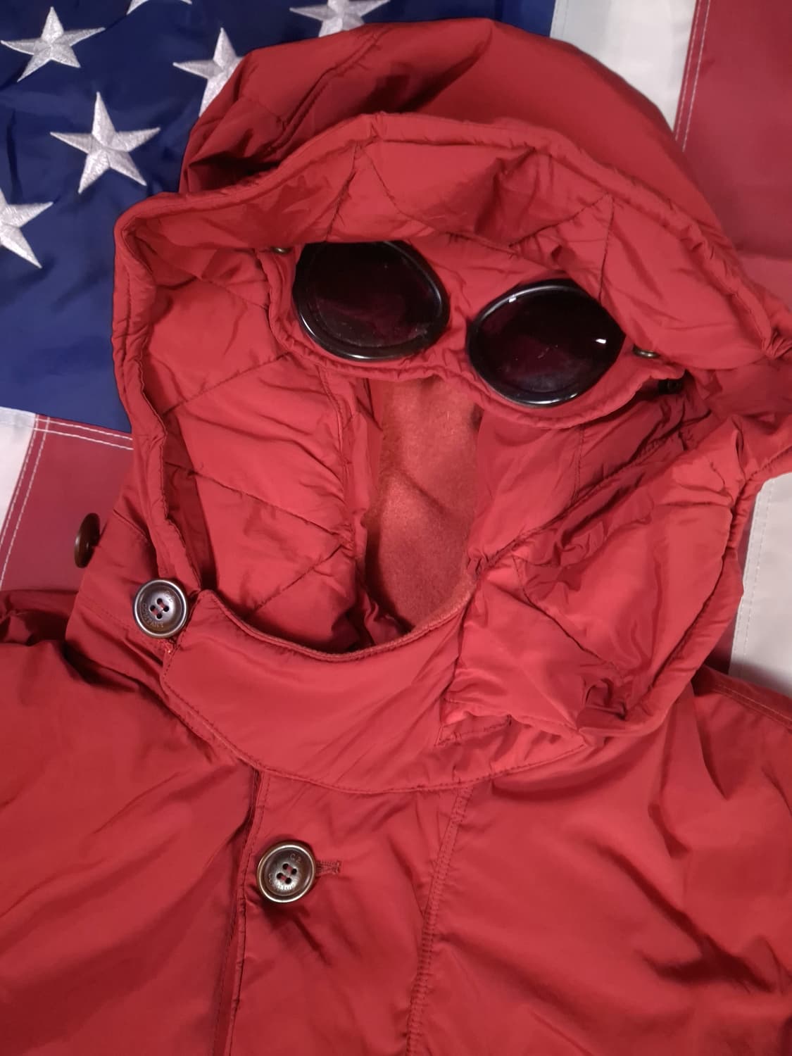 오리지날 C.P컴퍼니 나이크라 가먼트 다이 다운 고글 자켓 상품이미지2