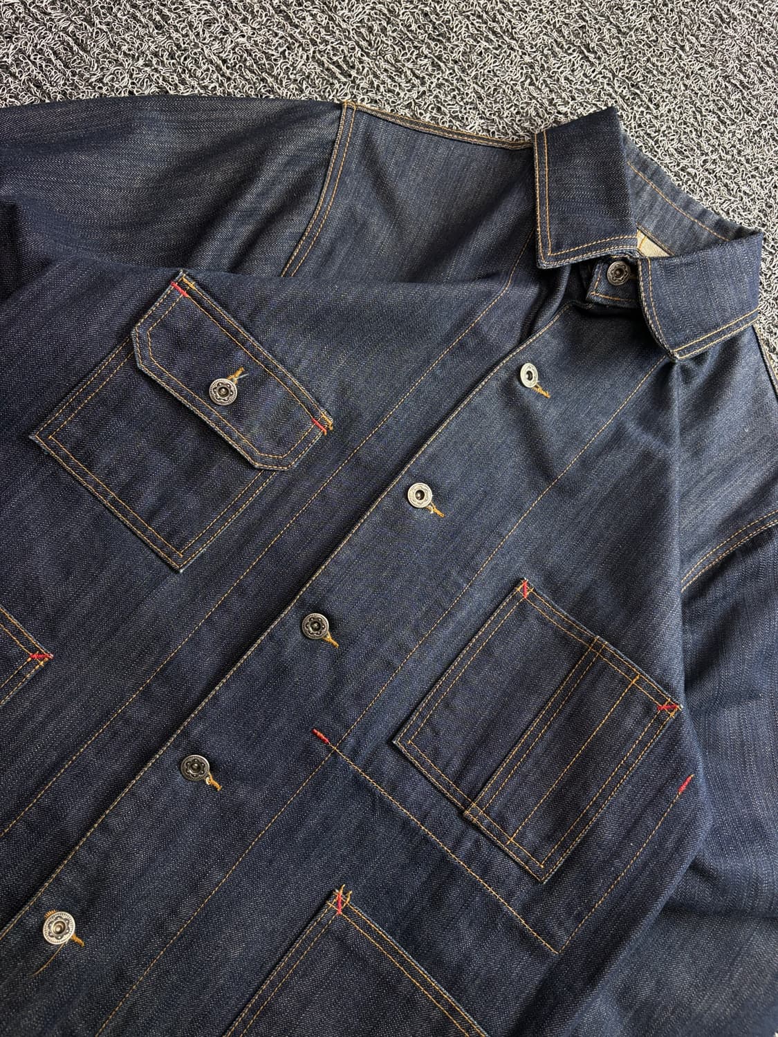 프리즘웍스 아메카지 생지 데님 커버올 자켓 4075 상품이미지3