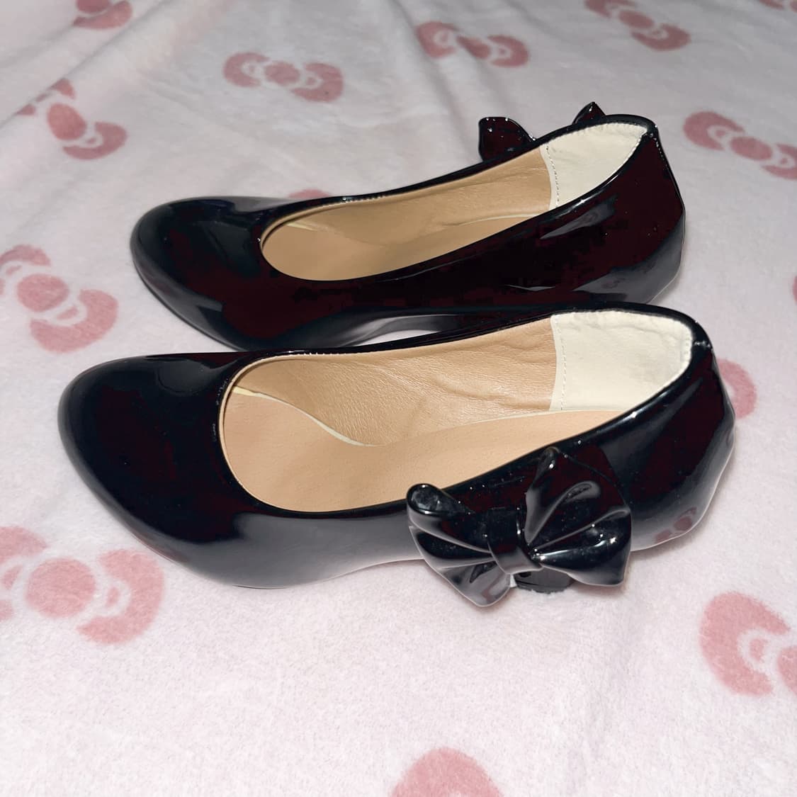 지뢰계 갸루 하트 리본 구두 블랙 일본빈티지 상품이미지4