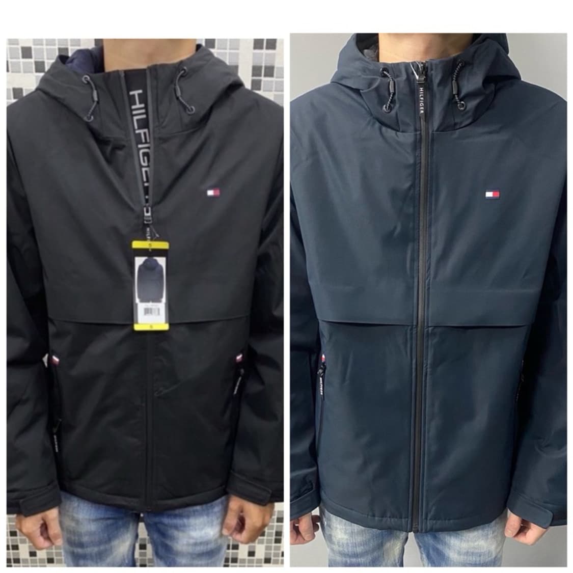 타미힐피거 레귤러 패딩점퍼 블랙, 네이비 상품이미지1