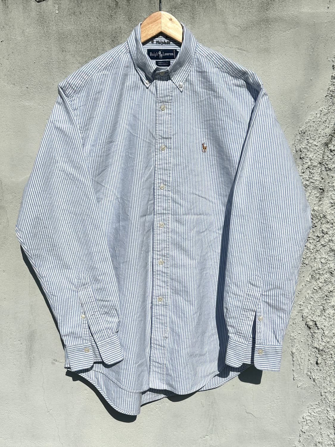 [2XL] 폴로 랄프로렌 하늘 캔디 스트라이프 옥스포드 셔츠 상품이미지1