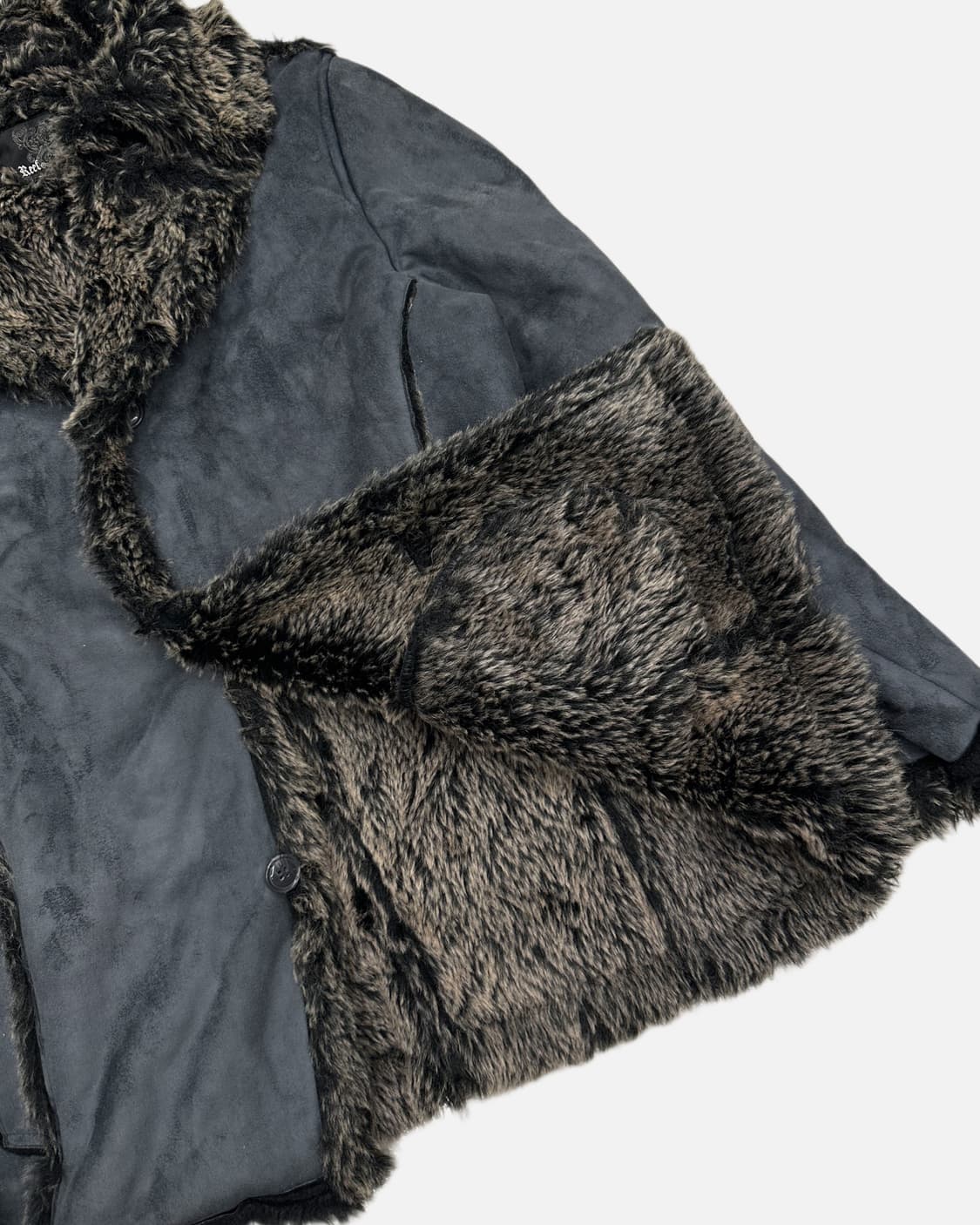 OUT REEF charcoal fur shearling jacket 상품이미지5