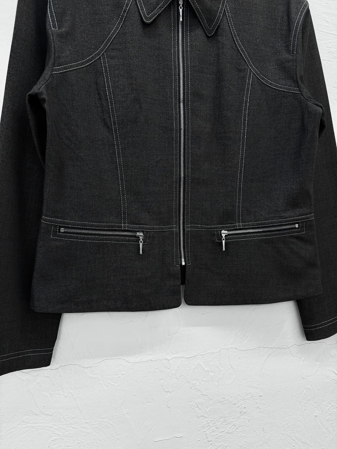 leilian 스티치 집업 자켓 상품이미지3