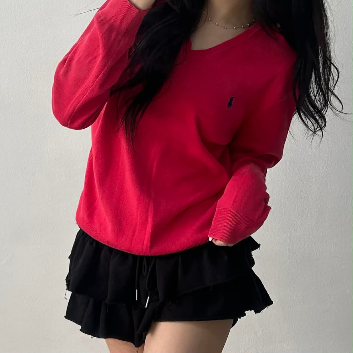 폴로 랄프로렌 브이넥 코튼 니트(M) 상품이미지2