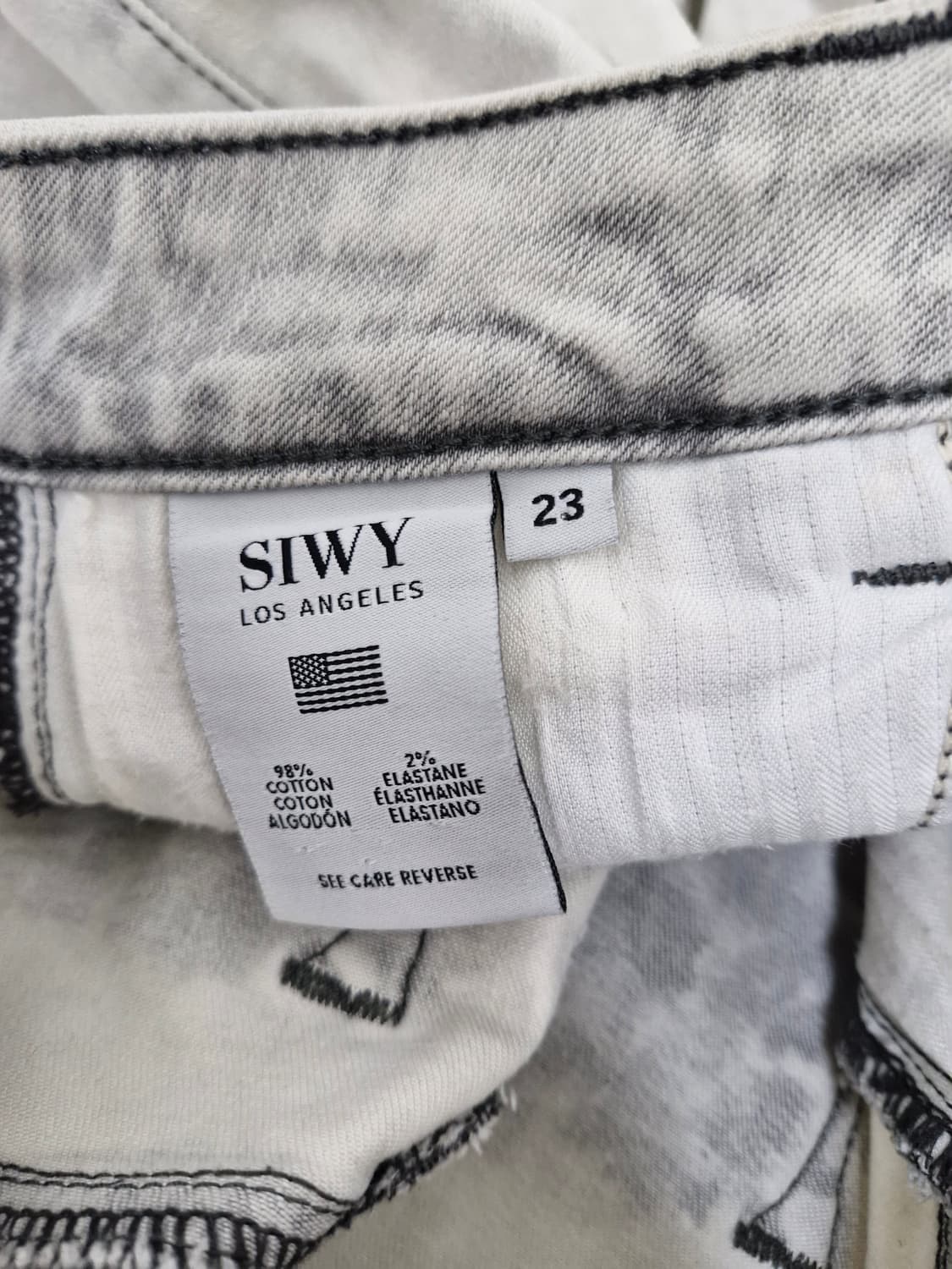 [23] SIWY 씨위 스팽글 패치 스키니 데님 화이트 상품이미지6