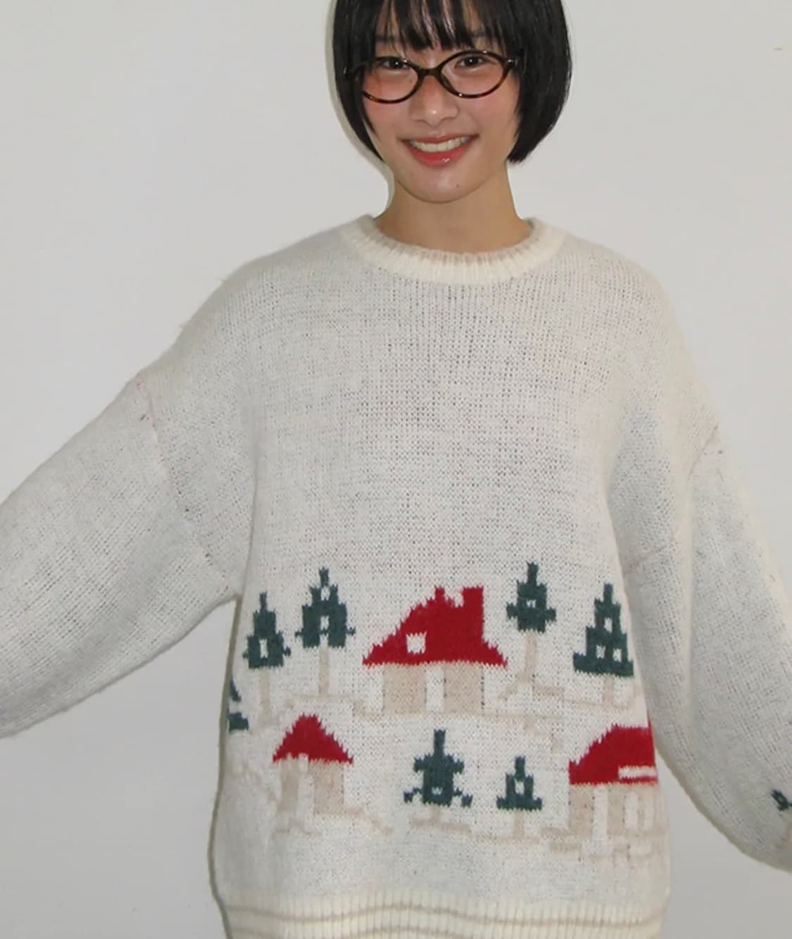 론론 스노우 빌리지 니트 상품이미지1