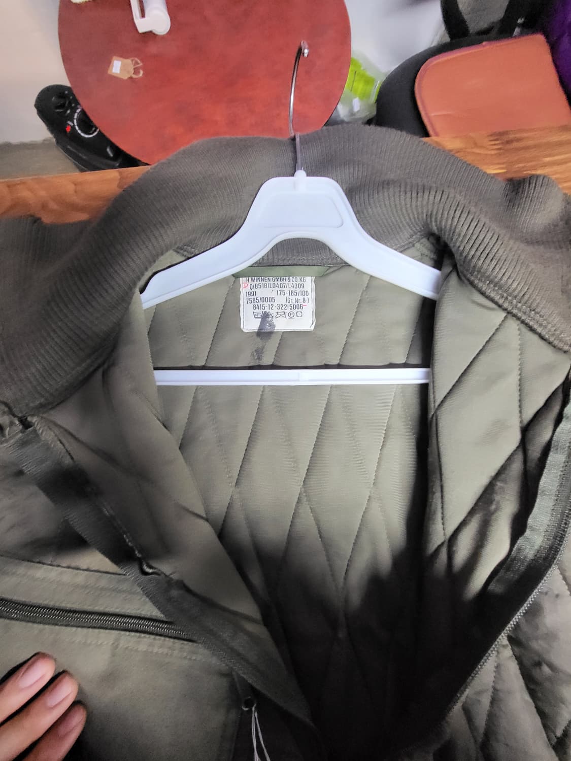 91 년 밀리터리 독일 퀼팅 자켓 h winnen gmbh & co kg 상품이미지6