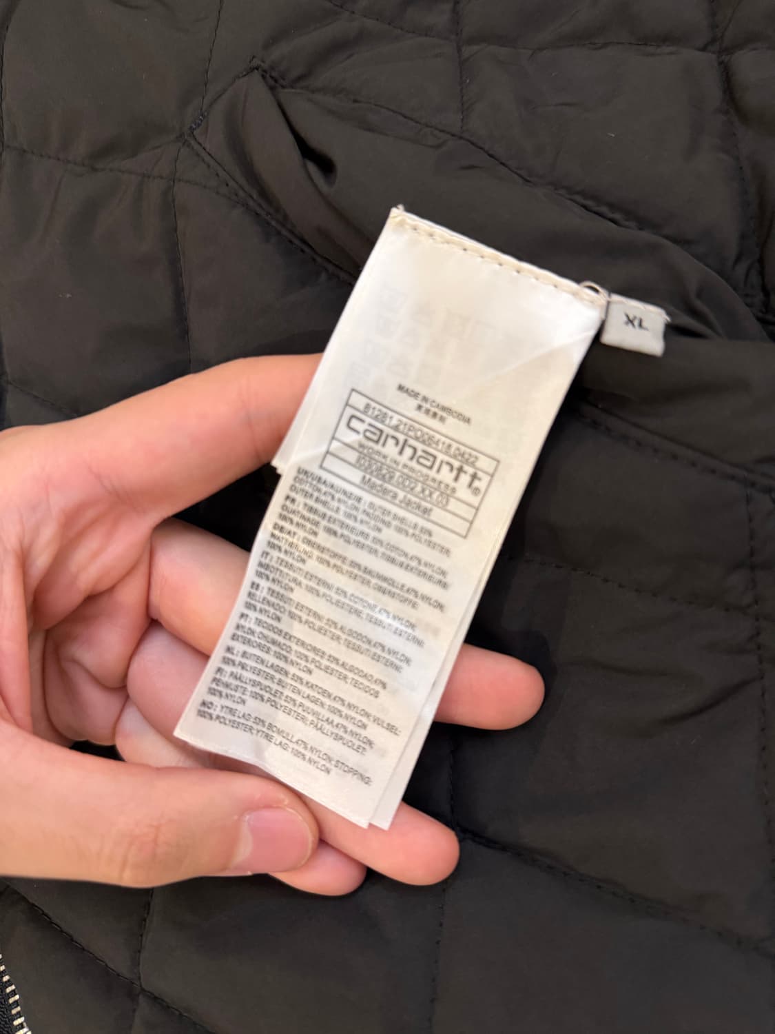 칼하트 WIP 디트로이트 마데라 리버시블 퀼팅 워크자켓 블랙 상품이미지9