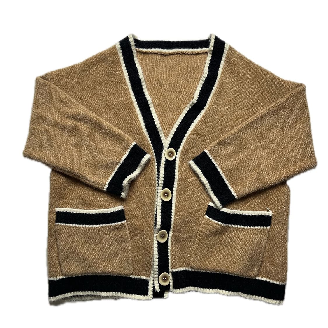 보세 갈색 니트 가디건 중고 구제 빈티지 상품이미지1