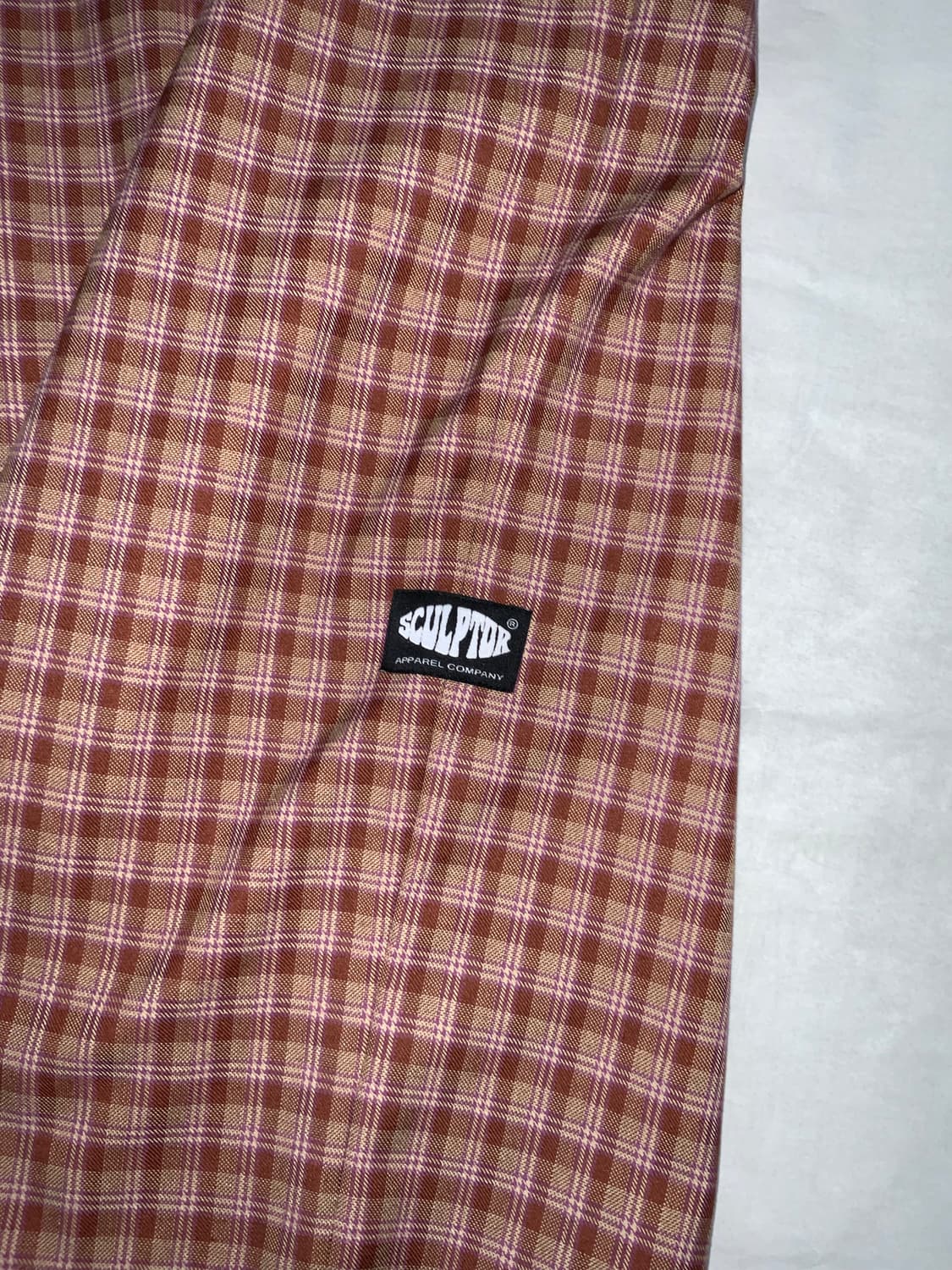 스컬프터 체크 핀턱 팬츠 S 상품이미지4