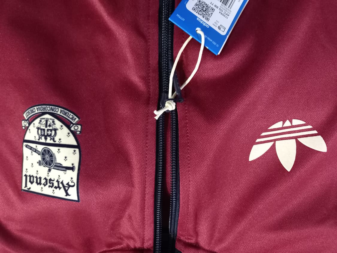 아디다스 희귀 아스날 버건디 트랙탑 저지 져지집업 95/M 상품이미지3